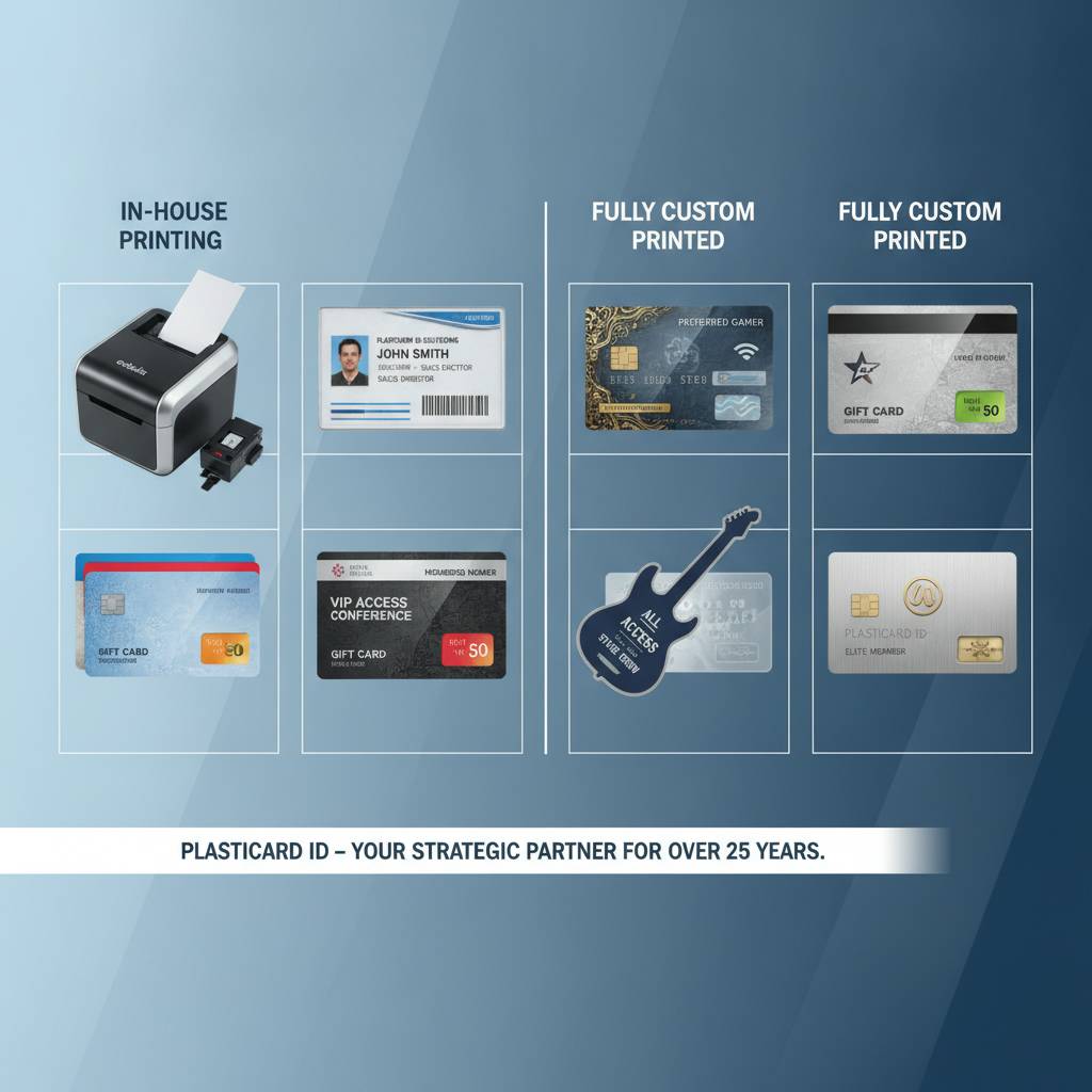 Comparing Card Printing Options: In-House vs. Fully Custom Printed